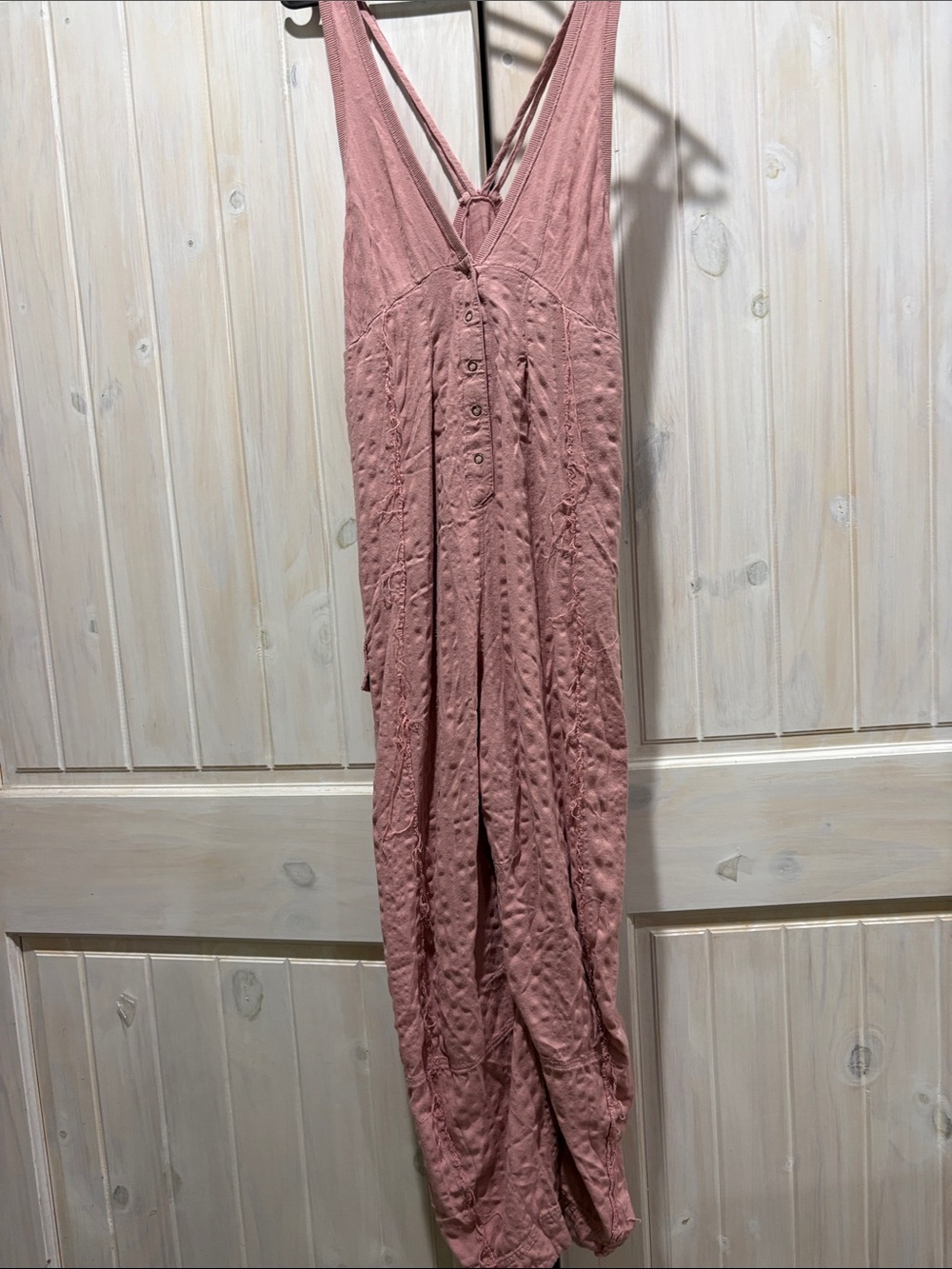 Out From Under Small Sleeveless V-Neck Romper in Dusty Rose